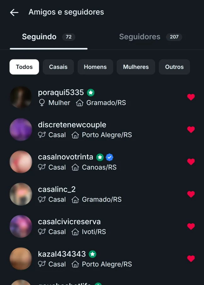 App screenshot Amigos